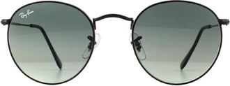Ray-Ban Zonnebril Ronde Platte Lenzen 3447n 002/71 Zwart Grijs Verloop 50mm