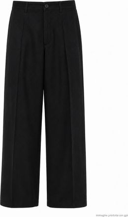 Nine In The Morning Black Damiano Carrot Linen Blend Trousers