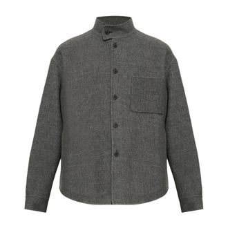 Giorgio Armani Giacca con collo alla coreana - - Jackets - Uomo - Grigio - L
