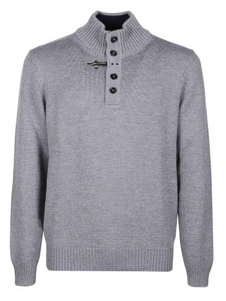 Fay Virgin Wool Ribbed Turtleneck Sweater