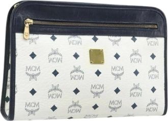 MCM Pre-owned Clutches, female, White, Size: ONE SIZE Pre-owned Clutch Bag
