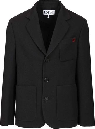 Loewe Wool Jacket Giacche Blu-Uomo