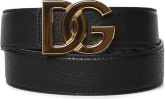 Dolce & Gabbana Leather Belt With Logo