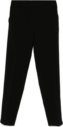D.exterior Zwarte Kreukvrije Pliss&eacute;broek - Dames - Slim Fit Broeken - Zwart - XS - Polyester - Broeken