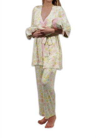 Everly Grey Analise 5 Piece Pajama Set In Begonia