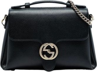Gucci Pre-owned Handbags, female, Black, Size: ONE SIZE Pre-owned Vintage Handbag