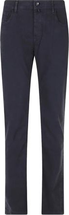 Jacob Cohen S3651 Straight Broeken - Heren - Straight fit broeken - Blauw - W35 - Katoen - Broeken