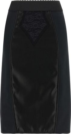Dolce & Gabbana Black Lace insert skirt