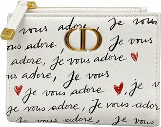 Dior White Leather Wallet (Bi-Fold) (Pre-Owned)