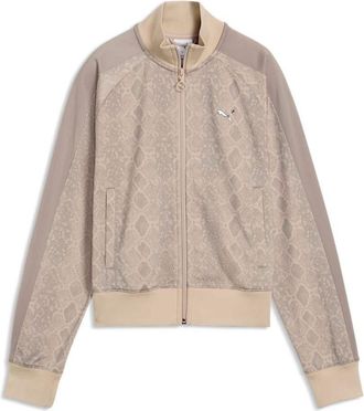 Puma (WMNS) PUMA Snake Pack Printed Short T7 Track Jacket Mouse Gray 638737-81