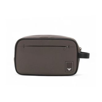 Emporio Armani Pochette da Viaggio in Nylon con Tasca Frontale - - Bags - Uomo - Beige - ONE SIZE