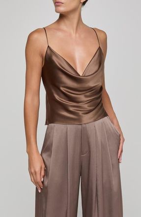 L'agence Calista Cowl Neck Silk Camisole in Cardamom at Nordstrom, Size Xx-Small
