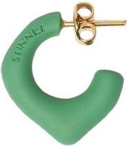 Sunnei Half Hoop Earring - Heren - Oorbellen - Groen - ONE Size - Accessoires