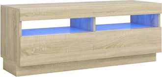 vidaXL Vidaxl - Mueble De Tv Con Luces Led Roble Sonoma 100x35x40 Cm