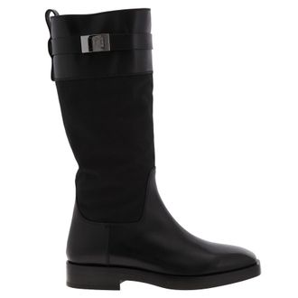 Ferragamo Falcon West-Olona Gancini High Boots, Size 9 EE