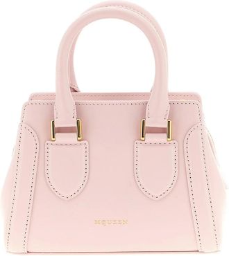 Alexander McQueen Leren Handtas met Handvat - Dames - Tassen - Roze - Maat: ONE Size Leer