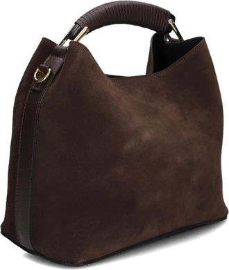 ViaMailBag Joelle Suede Handbag - Dames - Handtassen - Bruin - ONE Size - Su&egrave;de - Tassen