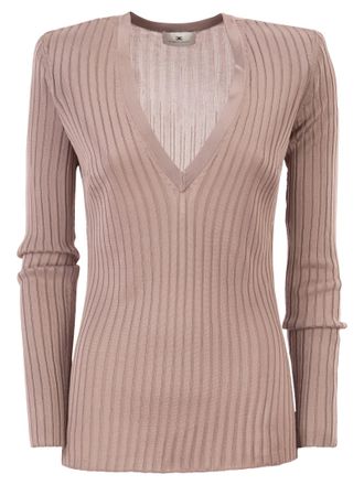 Elisabetta Franchi Viskose-Strickhemd mit Logo-Details