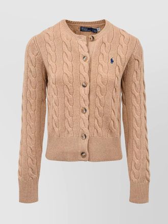 Polo Ralph Lauren cable knit cardigan with ribbed finish