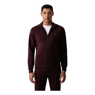 Lacoste Hoodies & sweatvesten, Heren, Bruin, 3Xl, Katoen, Sweatshirt met rits van dubbelzijdig jersey