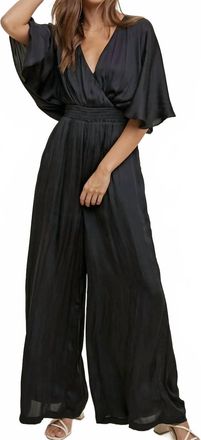 Wishlist Olivia Satin Jumpsuit In Black