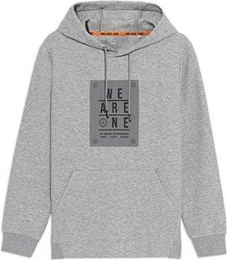 Li-Ning Wade Series Alphabet Printing Pullover Hoodie Grey AWDS193-4