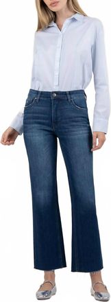 Kut from the Kloth Kelsey High Rise Ankle Flare Jeans In Blue
