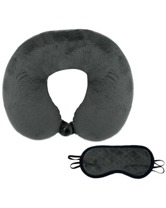 Pursonic Memory Foam Travel Pillow With Sleep Mask