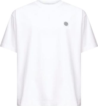 Stone Island T-shirt con applicazione - Bianco
