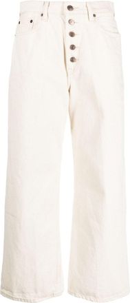 Polo Ralph Lauren cropped wide-leg trousers - women - Cotton - 29 - Neutrals