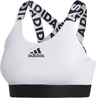 adidas (WMNS) adidas Dont Rest Branded Bra White Black Asia Sizing FJ6085
