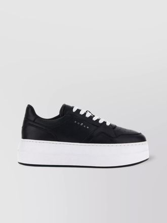Hogan leather panelled flatform sneakers