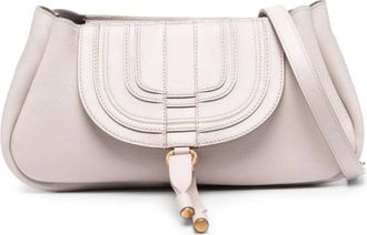 Chlo&eacute; Shoulder Bags, female, Gray, Size: ONE SIZE Marcie Leather Clutch