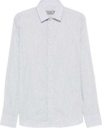 Canali Overhemden, Heren, Wit, 3Xl, Gestreepte Overhemd