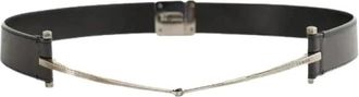 Gucci Pre-owned Kleine Leren Riem - Dames - Vintage Accessoires - Zwart - ONE Size - Leer - Vintage