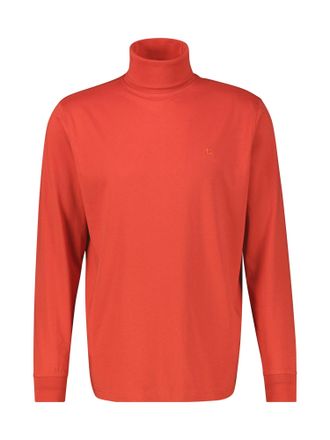 Lerros Sweatshirt LERROS Langarmshirt mit Rollkragen in &Uuml;bergr&ouml;ssen, Herren, Gr. 4XL, rot (scandinavian rot), 100% Baumwolle, Sweatshirts Sweatshirt