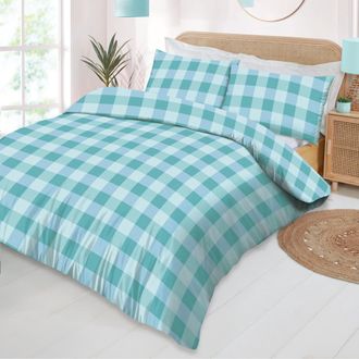 Lewis's Cassidy Duvet Set - Duck Egg - Double | TJ Hughes