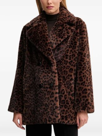 Joseph Ribkoff Cappotto doppiopetto leopardato - Marrone