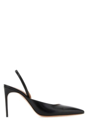 Malone Souliers Black Leather Pumps