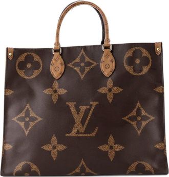 Louis Vuitton Borsa tote OnTheGo Reverse Monogram Giant GM - Marrone