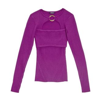 Just Cavalli Overhemden, Dames, Paars, M, Maglia Rib