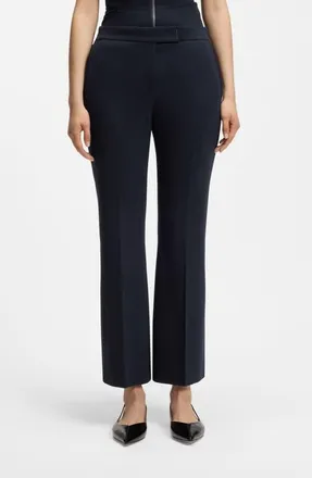 BOSS Talia Flared Crop Ponte Pants in Sky Captain at Nordstrom, Size 10