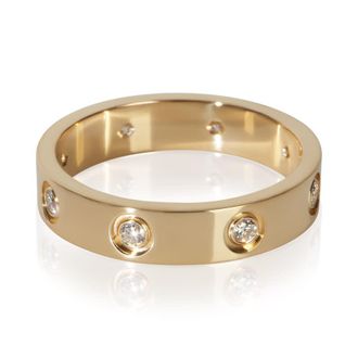 Cartier Pre-Owned Cartier Yellow Gold Diamond Small Model Love Ring