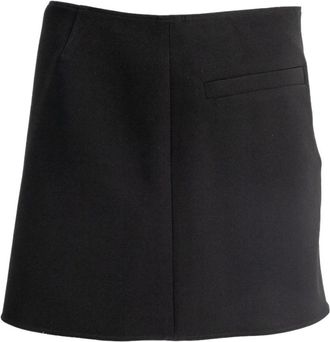 Courr&egrave;ges Logo-Detail Zipped Mini Rok - Dames - Korte rokken - Zwart - S - Nylon - Rokken