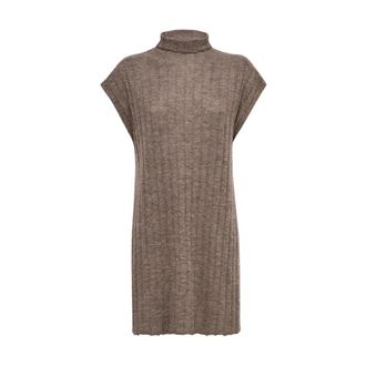 Alpha Studio Lange Vest - Dames - Coltruien - Bruin - L - Truien & Vesten