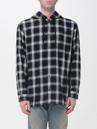 Diesel Camicia Diesel in cotone check con cappuccio