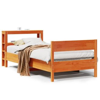 Berkfield Home Bed Frame without Mattress Wax Brown 75x190 cm Small Single Solid