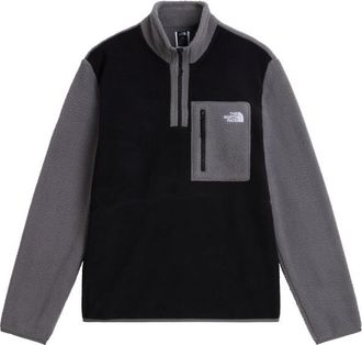 The North Face Yumiori 1/4 Zip Fleecepullover f&uuml;r Herren | schwarz/grau