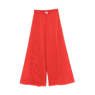 Forte_Forte Wide Trousers, female, Red, Size: XL My Pants Trousers