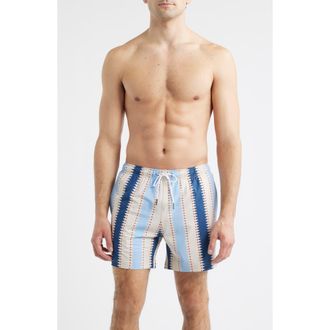 MAVRANS Strike A Match Swim Trunks in Blue at Nordstrom, Size Medium